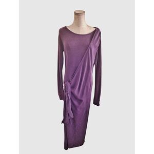 Free People Molly Purple Side Tie Boho Dress Size Medium